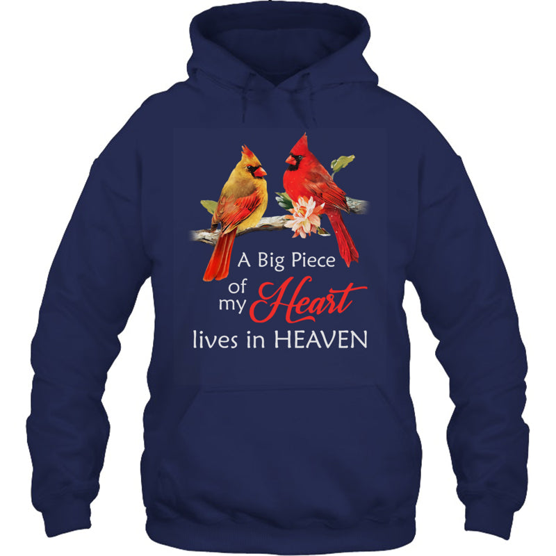 NavyHoodieCardinalMemorialABigPieceOfMyHeartLivesInHeaven