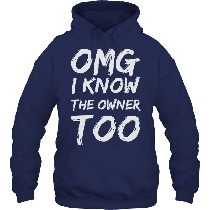 NavyHoodieIKnowTheOwnerTooFunnyBartenderBouncerPubBartenderTShirt