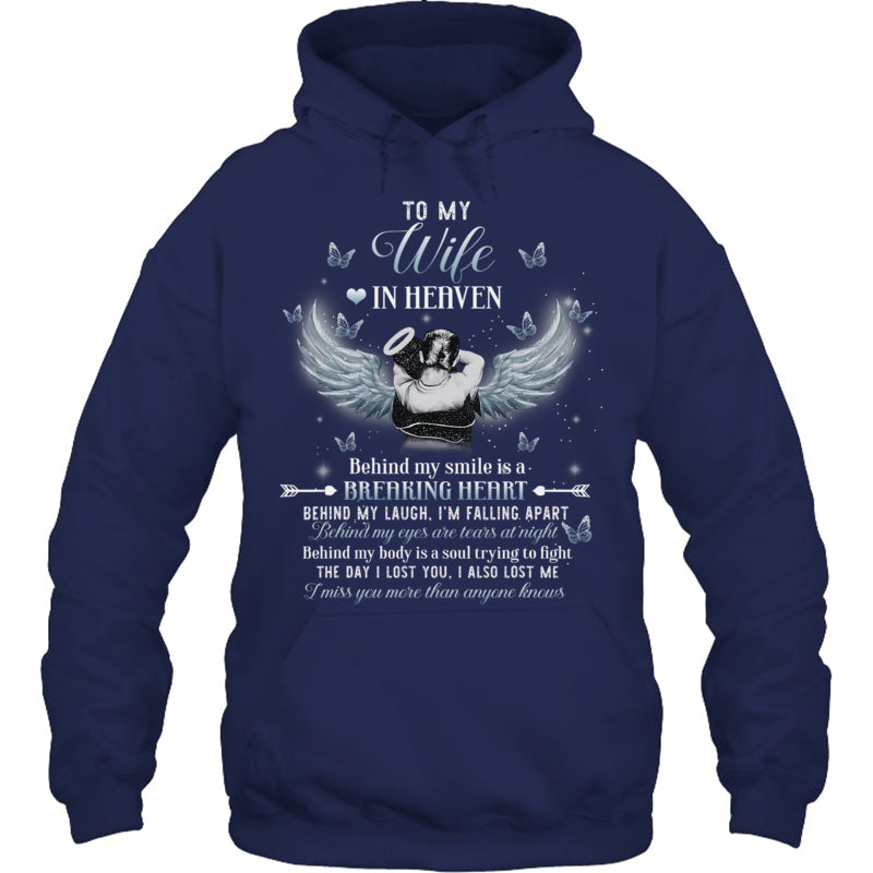 NavyHoodieToMyWifeInHeavenBehindMySmileIsABreakingHeartHeaven