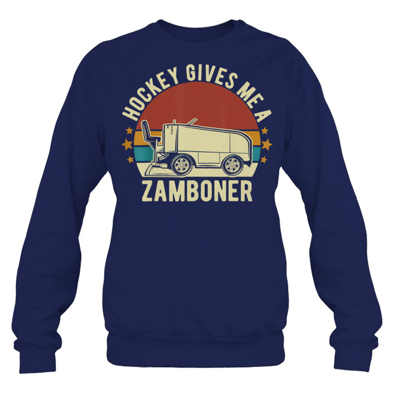 NavySweatshirtHockeyGivesMeAZambonerFunnyGiftForIceHockeyFanIceHockeyPlayer