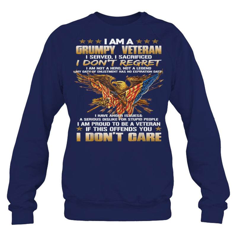 NavySweatshirtIAmAGrumpyVeteranIServedISacrificedIDon_tRegretGiftForVeteran