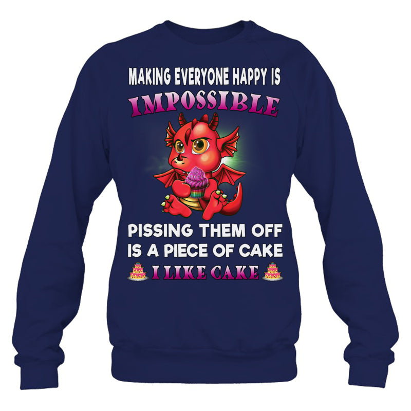 NavySweatshirtMakingEveryoneHappyIsInpossibleFunnyDragonShirtWomenGiftForDragonLovers