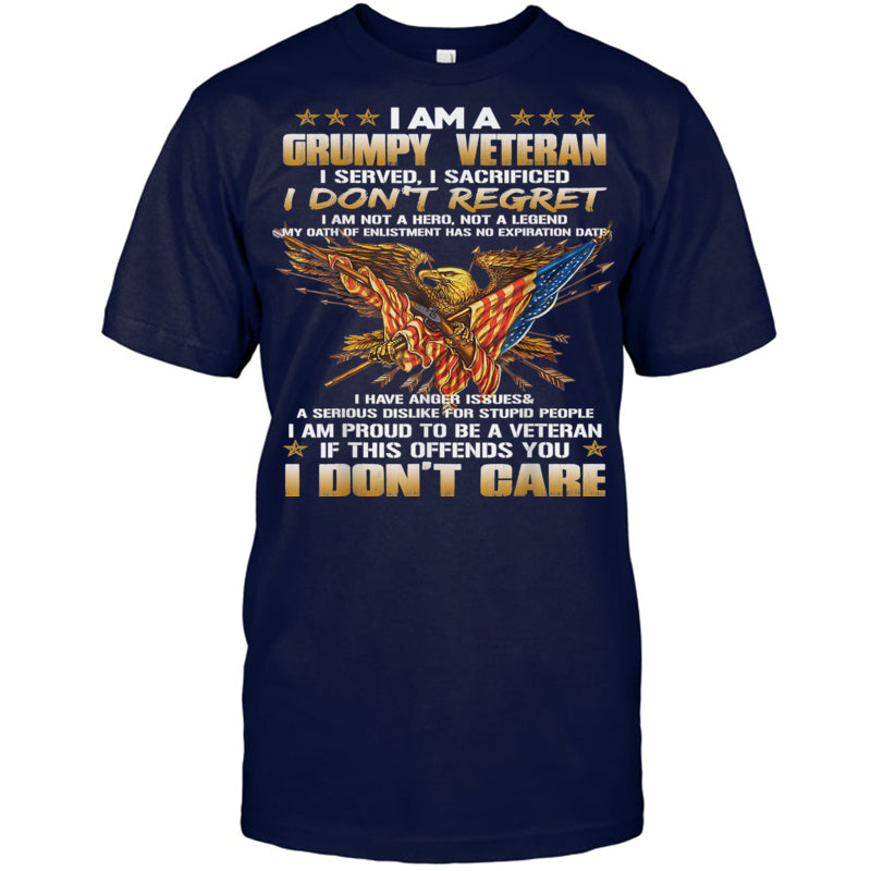 NavyTshirtIAmAGrumpyVeteranIServedISacrificedIDon_tRegretGiftForVeteran