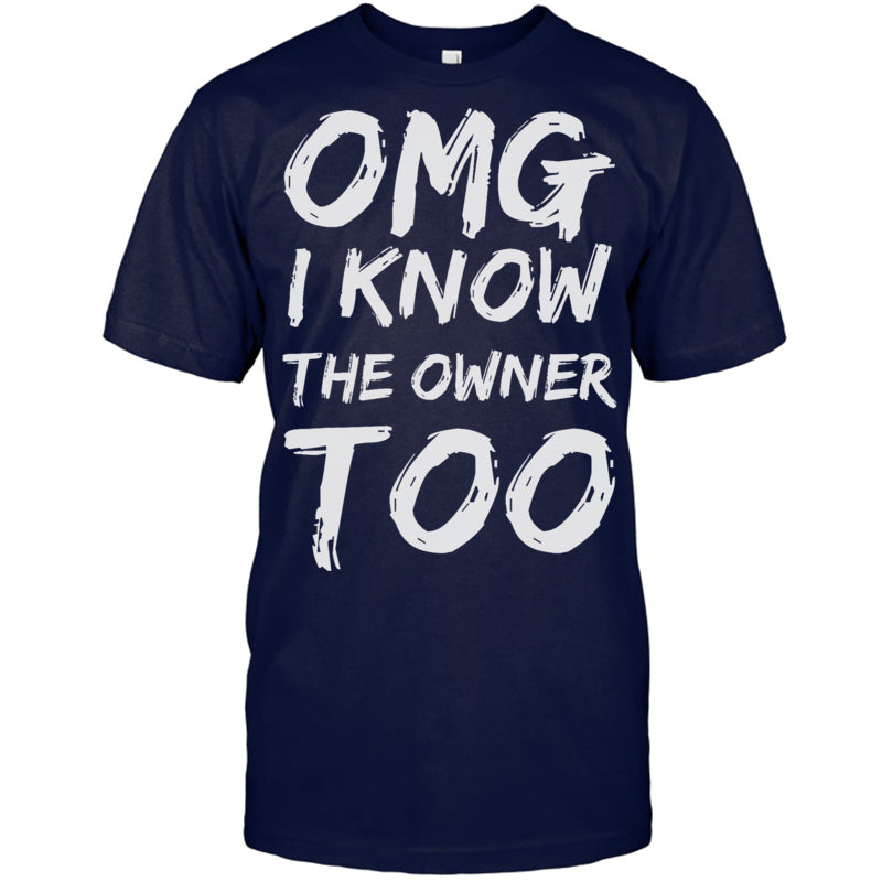 NavyTshirtIKnowTheOwnerTooFunnyBartenderBouncerPubBartenderTShirt