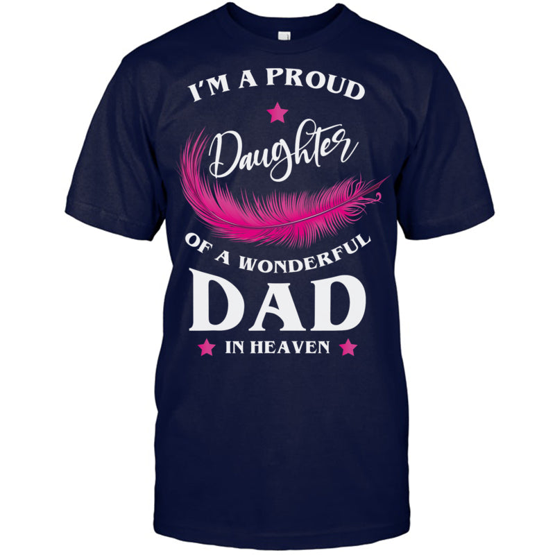 NavyTshirtImAProudDaughterOfAWonderfulDadInHeaven