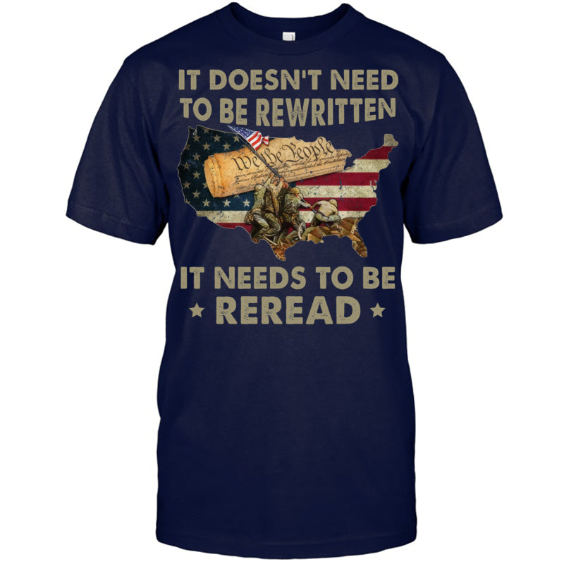 NavyTshirtItDoesntNeedToBeRewrittenGiftForVeteran