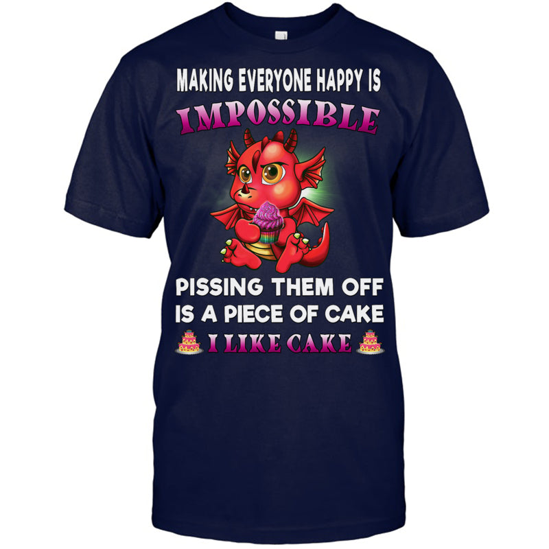 NavyTshirtMakingEveryoneHappyIsInpossibleFunnyDragonShirtWomenGiftForDragonLovers