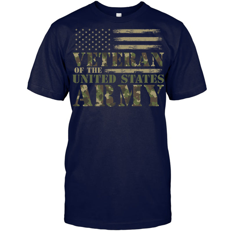 NavyTshirtVeteranOfTheUnitedStatesArmyCamouflageUSFlagVeteranGiftForVeteran