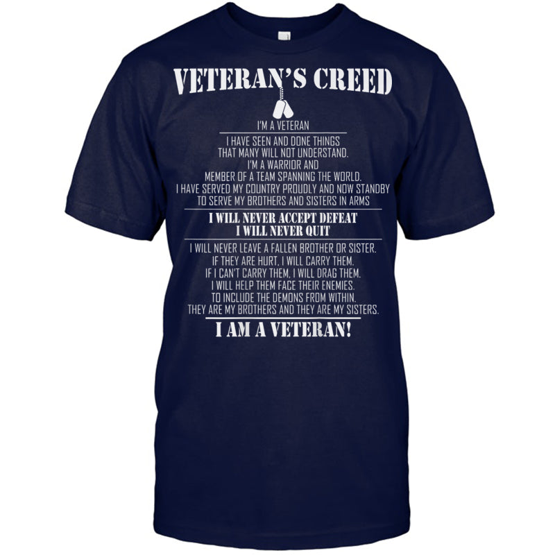 NavyTshirtVeteran_sCreedI_mAVeteranIWillNeverAcceptDefeatIWillNeverQuitGiftForVeteran