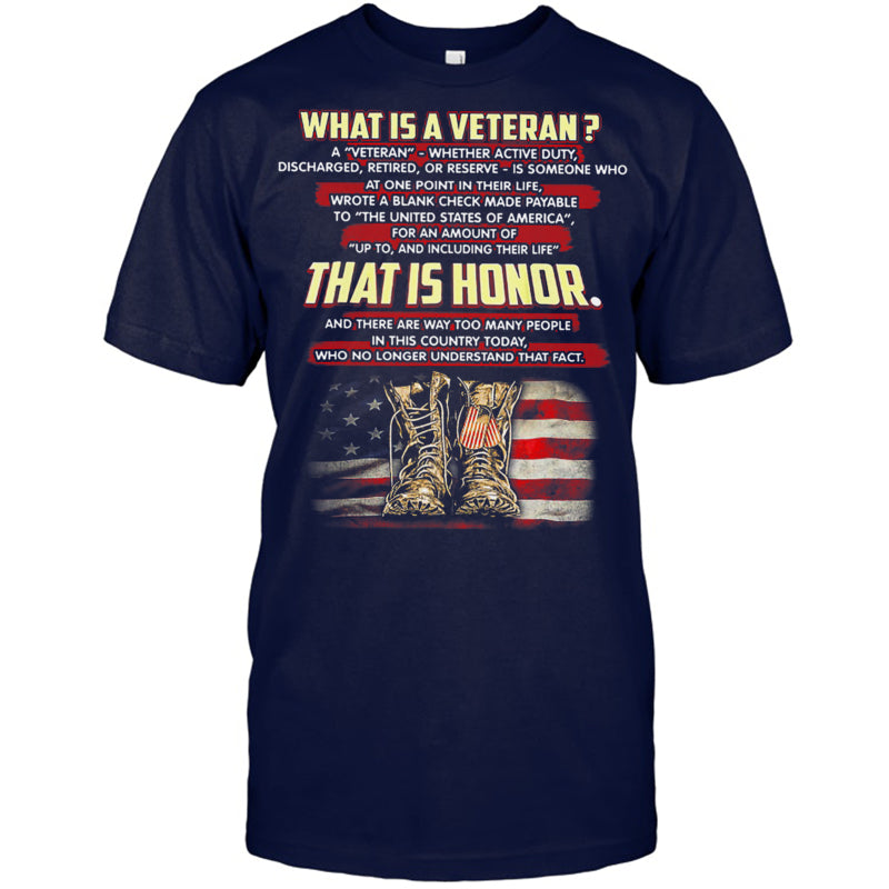 NavyTshirtWhatIsAVeteranThatIsHonorGiftForVeteran