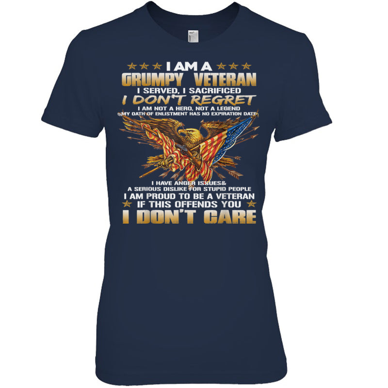NavyWomanTshirtIAmAGrumpyVeteranIServedISacrificedIDon_tRegretGiftForVeteran