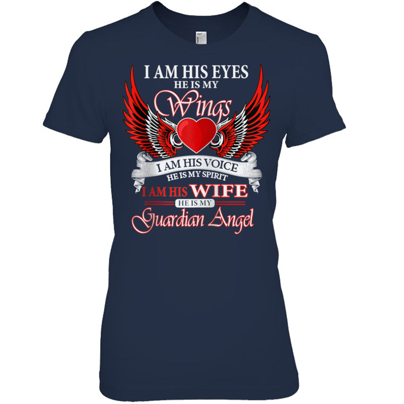 NavyWomanTshirtIAmHisWifeHeIsMyWingsMyGuardianAngelHeaven