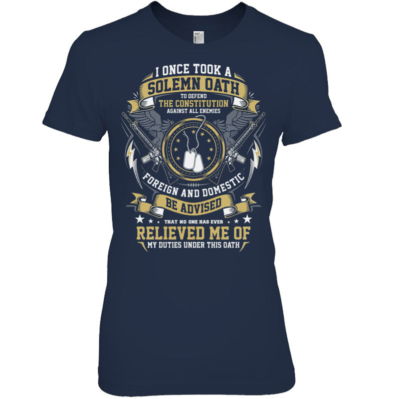 NavyWomanTshirtIOnceTookASolemnOathGiftForVeteran