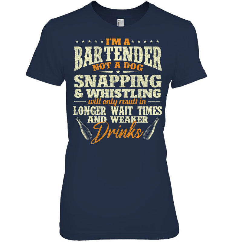NavyWomanTshirtI_mABartenderNotADogGiftForBartender