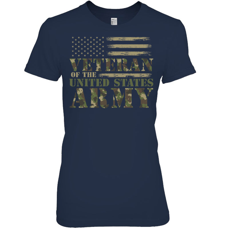 NavyWomanTshirtVeteranOfTheUnitedStatesArmyCamouflageUSFlagVeteranGiftForVeteran