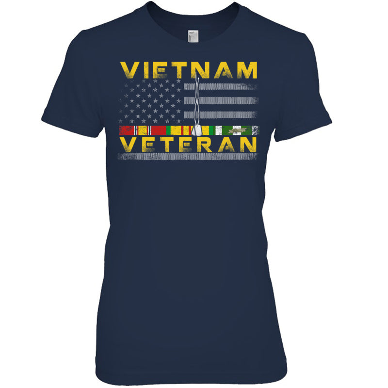 NavyWomanTshirtVietnamVeteranUSFlagGiftVietnamWarVetVeteranGiftForVeteran