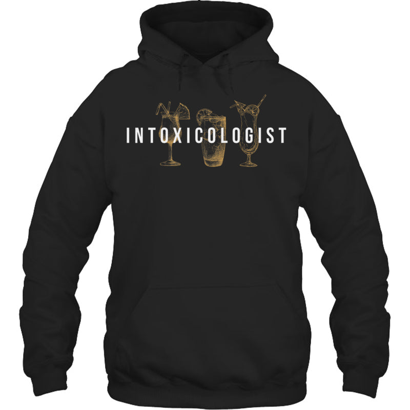 BlackHoodieIntoxicologistBartenderTapsterBartendingBarPubOwnerGiftForBartender