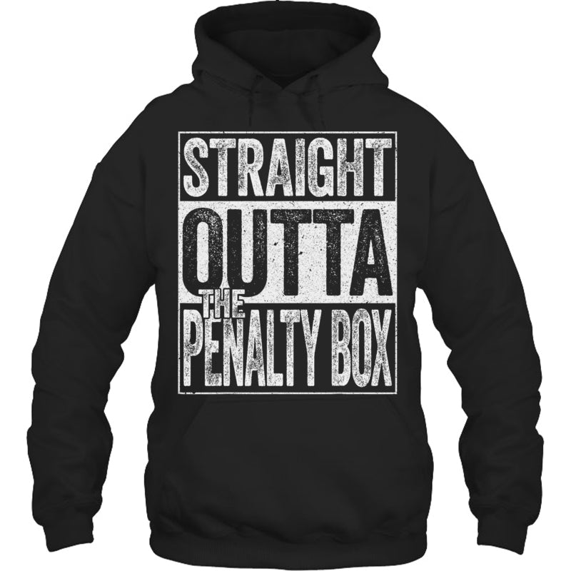 BlackHoodieStraightOuttaThePenaltyBoxGiftForIceHockeyFanIceHockeyPlayerV3