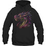BlackHoodieThinkingDragonLoverBeautifulPurpleFunFantasyArtCoolGiftForDragonLovers