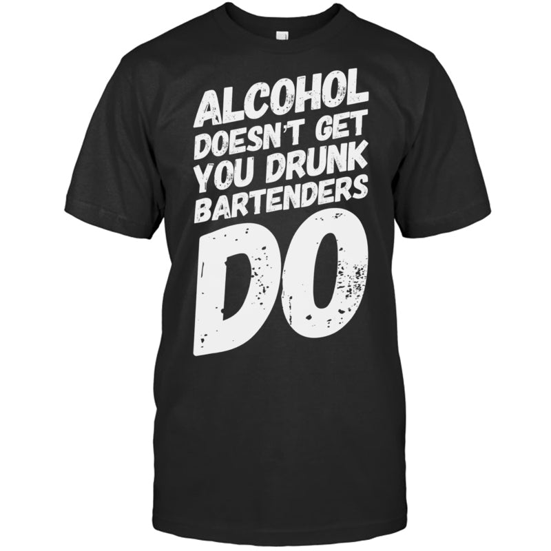 BlackTshirtFunnyBartenderHumorDrunkBartenderTShirt