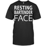 BlackTshirtFunnyBartendingRestingBartenderFaceGiftsForMenWomenBartenderTShirt
