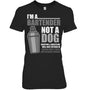 BlackWomanTshirtMixologistImABartenderNotADogBartenderBartendingBartenderTShirt