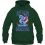 ForestGreenHoodieJustAGirlWhoLovesDragonsWomenGirlBlueDragonGiftForDragonLovers