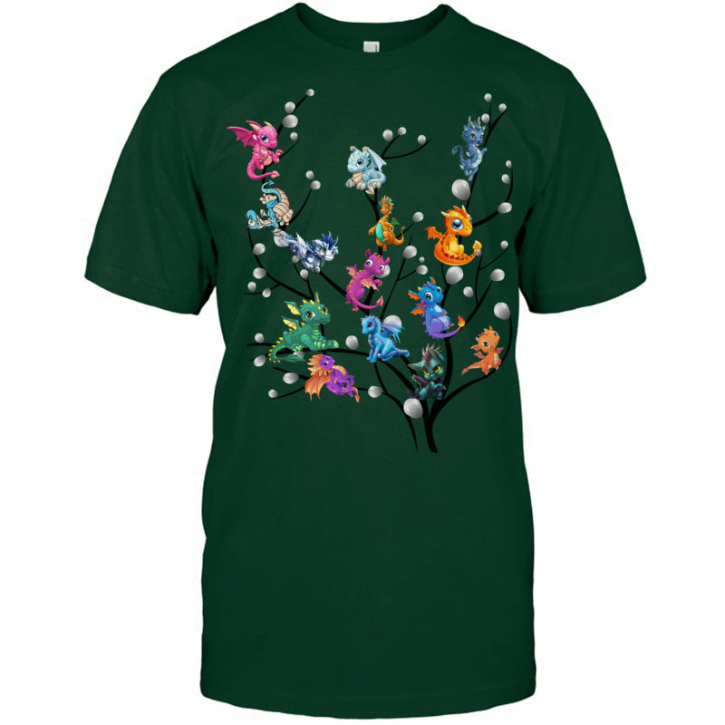 ForestGreenTshirtDragonTreeGiftForDragonLovers