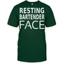 ForestGreenTshirtFunnyBartendingRestingBartenderFaceGiftsForMenWomenBartenderTShirt