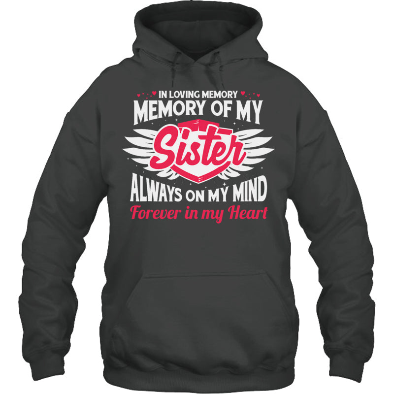 HeatherDarkGreyHoodieInLovingMemoryOfMySisterForMySisterLivesInHeaven