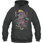 HeatherDarkGreyHoodieJapaneseTokyoDragonAsianInspiredRetro80sStyleGiftForDragonLovers