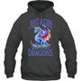 HeatherDarkGreyHoodieJustAGirlWhoLovesDragonsWomenGirlBlueDragonGiftForDragonLovers