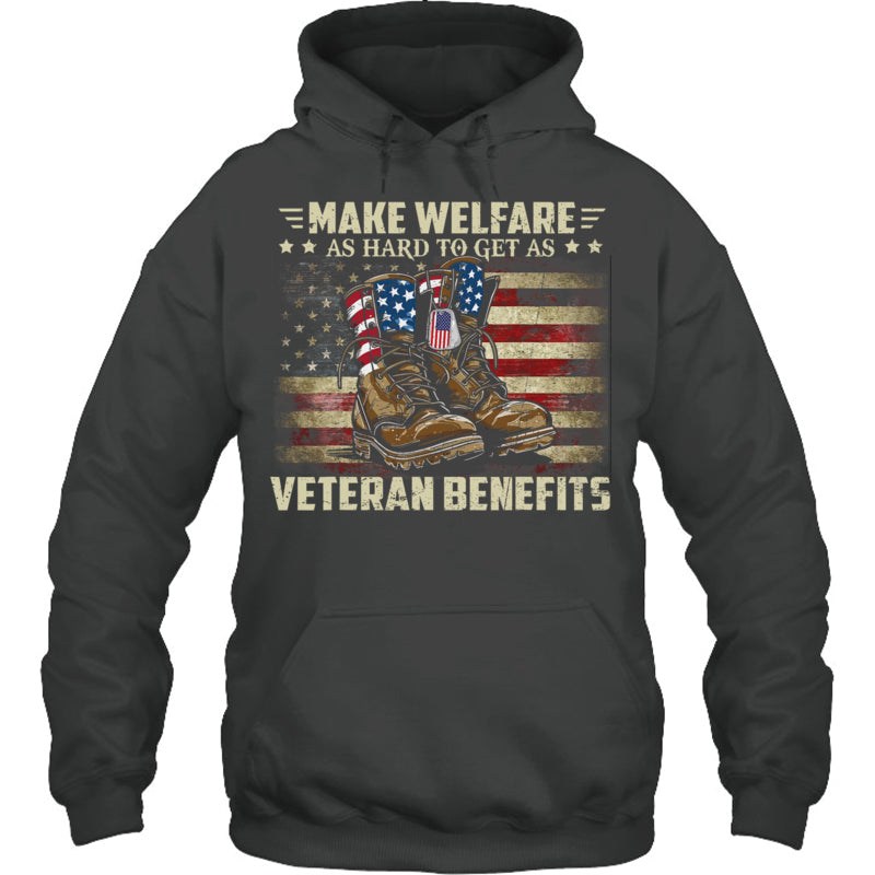 HeatherDarkGreyHoodieMakeWelfareAsHardToGetAsVeteranBenefitsGiftForVeteran