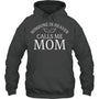 HeatherDarkGreyHoodieSomeoneInHeavenCallsMeMomAngelWingsHeavenMemorialGift