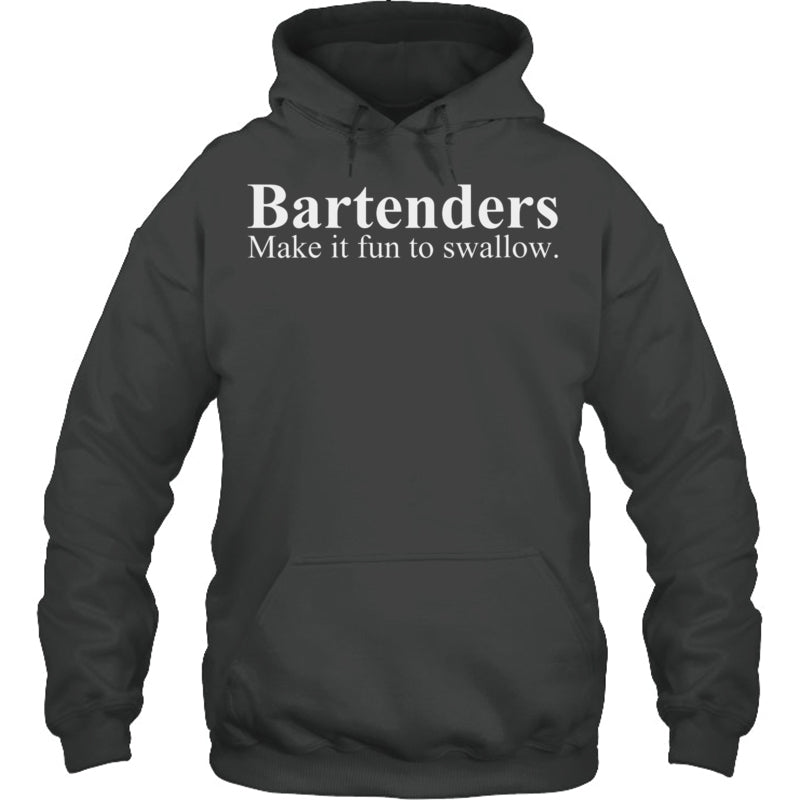 HeatherDarkGreyHoodieWomensBartendersMakeItFunToSwallowFunnyBartendingVneck1BartenderTShirt