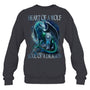 HeatherDarkGreySweatshirtHeartOfWolfSoulOfADragonDragonWolfWarriorWolfGiftForDragonLovers