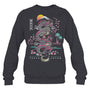 HeatherDarkGreySweatshirtJapaneseTokyoDragonAsianInspiredRetro80sStyleGiftForDragonLovers