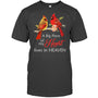 HeatherDarkGreyTshirtCardinalMemorialABigPieceOfMyHeartLivesInHeaven