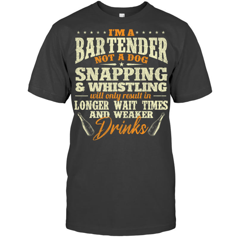 HeatherDarkGreyTshirtI_mABartenderNotADogGiftForBartender