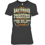 HeatherDarkGreyWomanTshirtI_mABartenderNotADogGiftForBartender