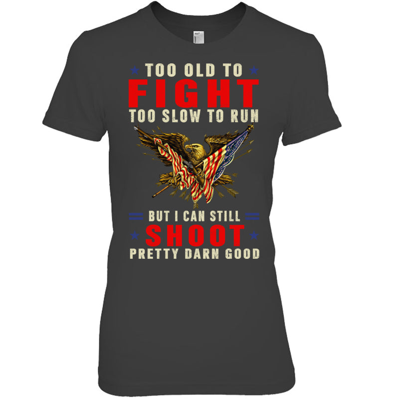 HeatherDarkGreyWomanTshirtTooOldToFightTooSlowToRunGiftForVeteran