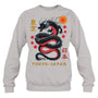 HeatherGreySweatshirtJapaneseDragonTokyoJapan80sAsianMythicalAnimeTattooGiftForDragonLovers