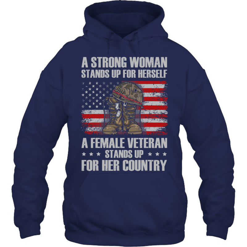 NavyHoodieAFemaleVeteranStandsUpForHerCountryWomenMomGiftForVeteran