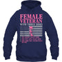 NavyHoodieFemaleVeteranWithThreeSidesWomenVeteranMotherGrandmaGiftForVeteran