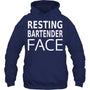 NavyHoodieFunnyBartendingRestingBartenderFaceGiftsForMenWomenBartenderTShirt
