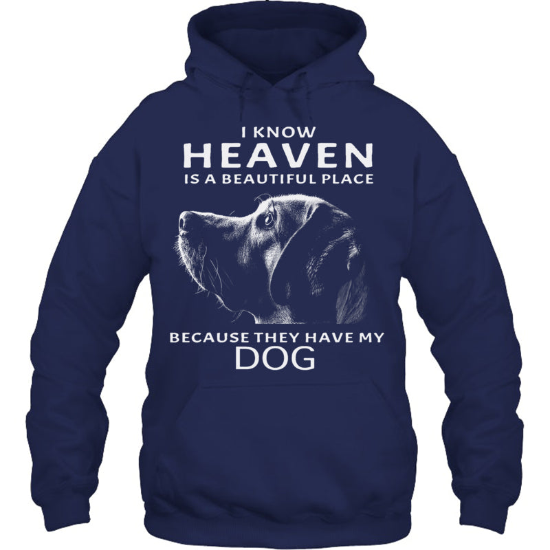 NavyHoodieIKnowHeavenIsABeautifulPlaceBecauseTheyHaveMyDogHeaven