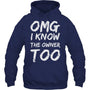NavyHoodieIKnowTheOwnerTooFunnyBartenderBouncerPubBartenderTShirt