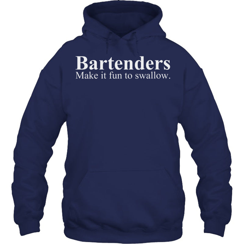 NavyHoodieWomensBartendersMakeItFunToSwallowFunnyBartendingVneck1BartenderTShirt