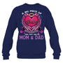 NavySweatshirtABigPieceOfMyHeartLivesInHeavenTheyAreMomAndDadHeaven