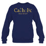 NavySweatshirtCatholicSince33AdCrucifixJesusEucharistChristianityHeaven